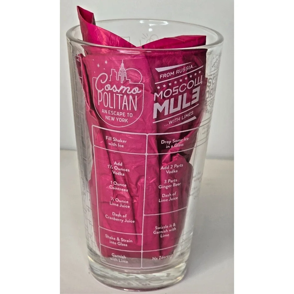 Good Measure‎ Vodka Cocktails Recipe Glass By Fred *NEW IN BOX*